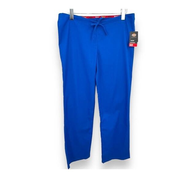 Dickies Signature blue adjustable drawstring waist unisex scrub pants NEW - Picture 1 of 8